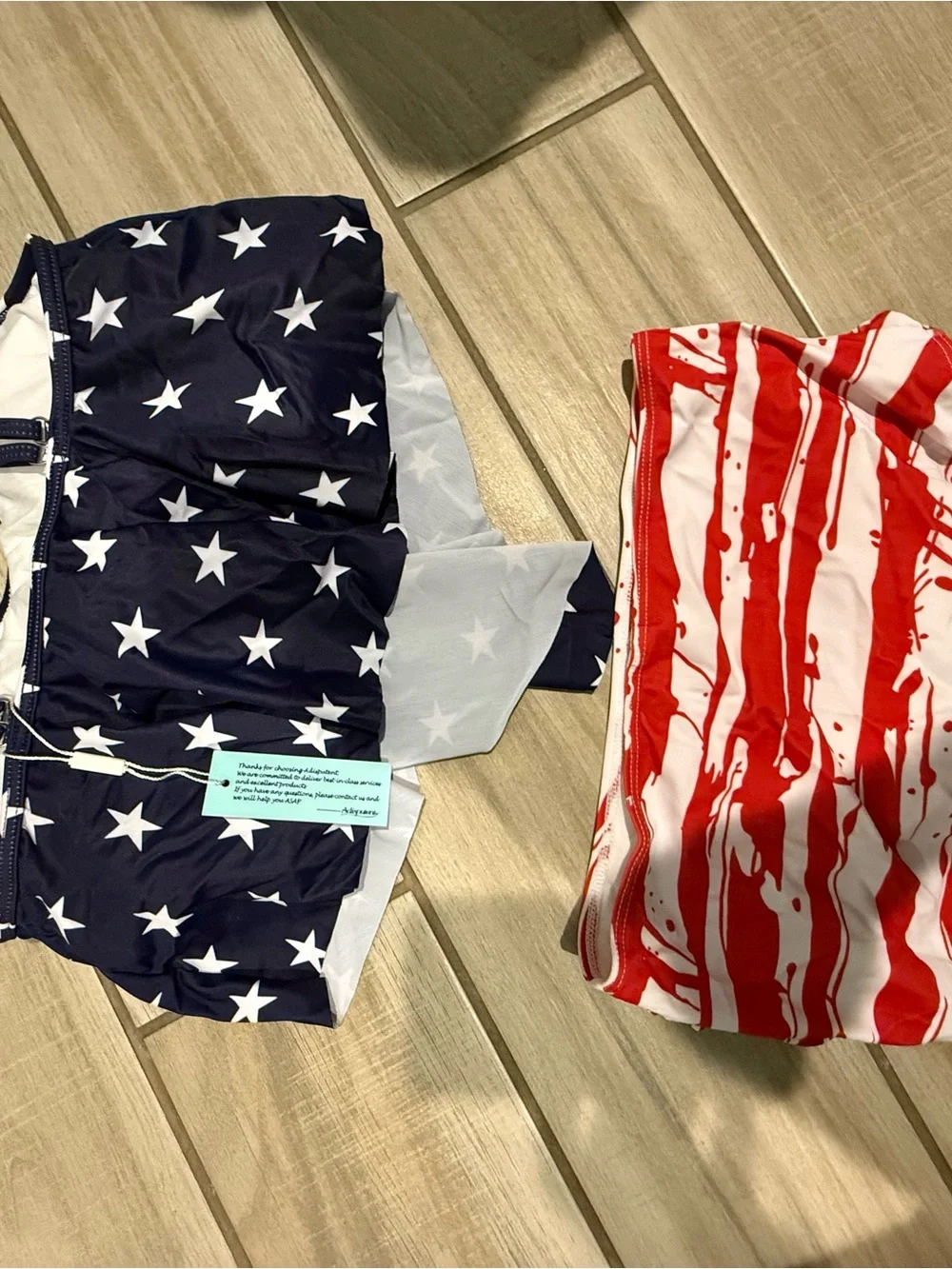 Women’s Stars & Stripe Swim Set - Navy Stars and Red Stripes size Small NWT